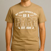 My First Fathers Day As A Papi EST 2025 Expecting New Dad T-Shirt