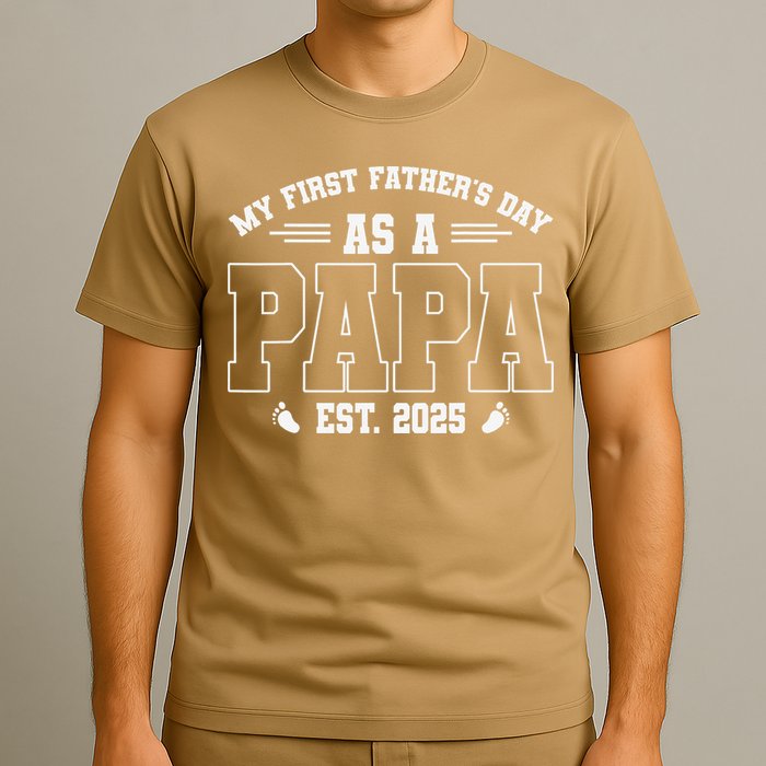 My First Fathers Day As A Papi EST 2025 Expecting New Dad T-Shirt