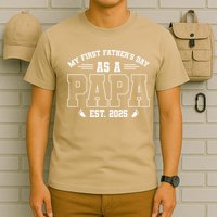 My First Fathers Day As A Papi EST 2025 Expecting New Dad T-Shirt