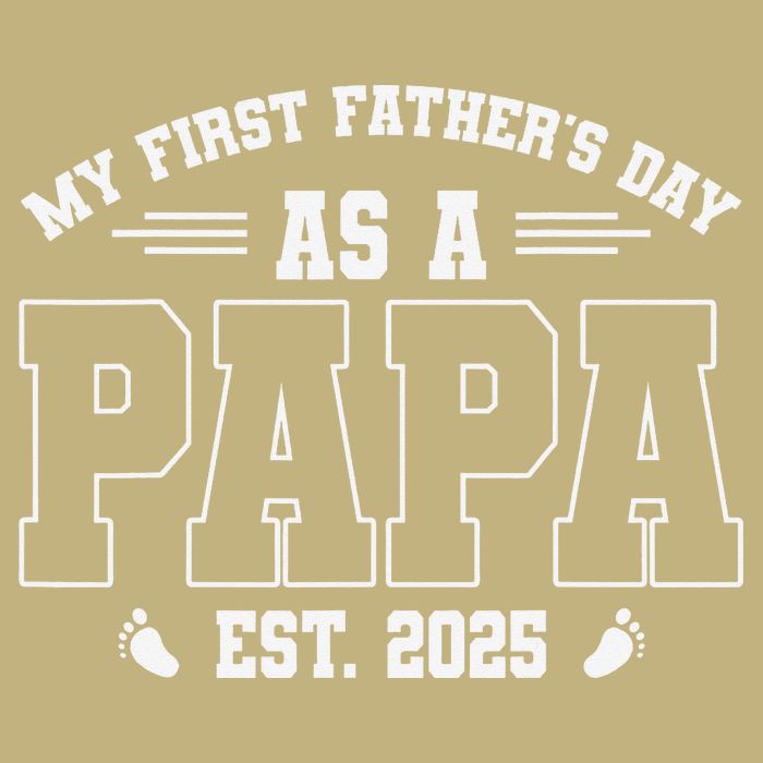 My First Fathers Day As A Papi EST 2025 Expecting New Dad T-Shirt