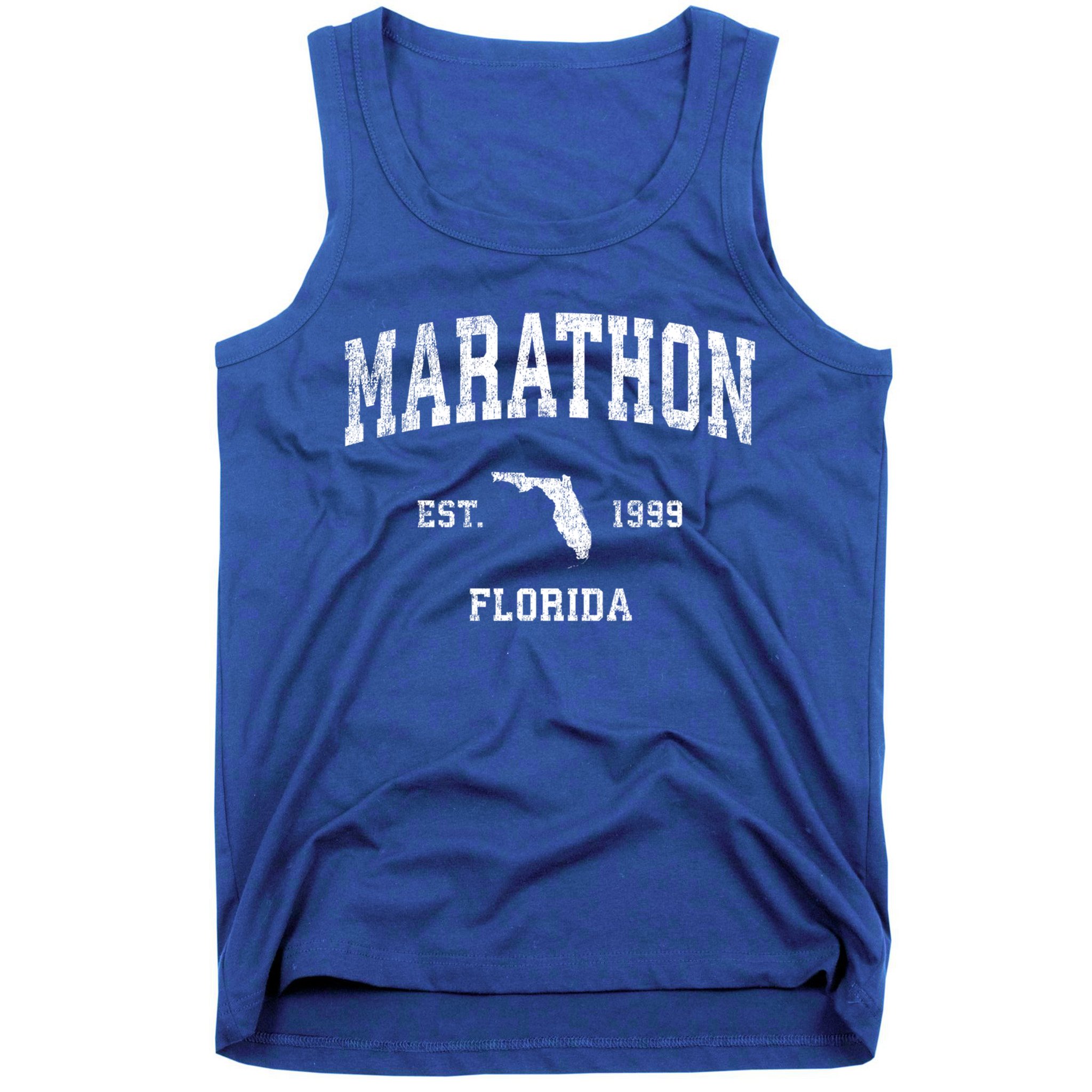 Marathon Florida Fl Vintage Sports Design Black Print Gift Tank Top