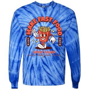 Make Fast Food Great Again MagadonaldS Trump Tie-Dye Long Sleeve Shirt