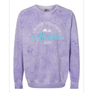 Matching Family Friends And Group Alaska Cruise 2025 Colorblast Crewneck Sweatshirt