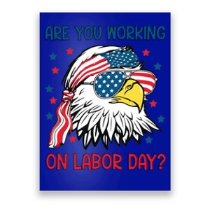 Merica Freedom Funny Eagle Mullet American Labor Day Cute Gift Poster