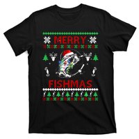 Merry Fishmas Fishing Christmas Ugly Pajama Fishers T-Shirt