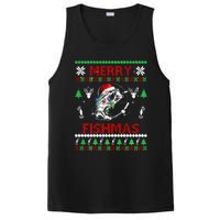 Merry Fishmas Fishing Christmas Ugly Pajama Fishers PosiCharge Competitor Tank