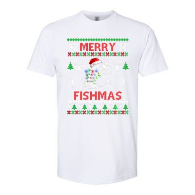 Merry Fishmas Fishing Christmas Ugly Pajama Fishers Softstyle CVC T-Shirt