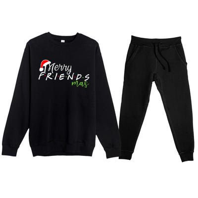 Merry Friendsmas Friends Christmas Matching Xmas  Premium Crewneck Sweatsuit Set