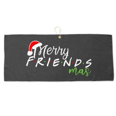 Merry Friendsmas Friends Christmas Matching Xmas  Large Microfiber Waffle Golf Towel