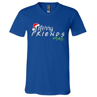 Merry Friendsmas Friends Christmas Matching Xmas  V-Neck T-Shirt