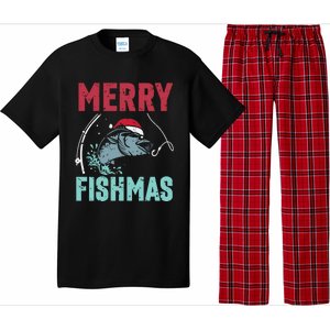 Merry Fishmas Funny Christmas For Family Fish Fisher Gift Pajama Set