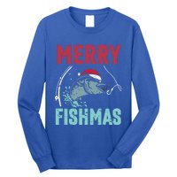 Merry Fishmas Funny Christmas For Family Fish Fisher Gift Long Sleeve Shirt