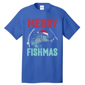 Merry Fishmas Funny Christmas For Family Fish Fisher Gift Tall T-Shirt