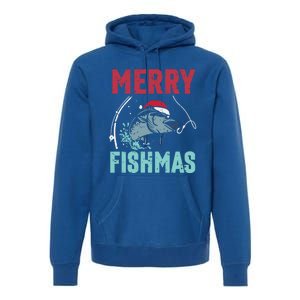 Merry Fishmas Funny Christmas For Family Fish Fisher Gift Premium Hoodie