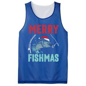 Merry Fishmas Funny Christmas For Family Fish Fisher Gift Mesh Reversible Basketball Jersey Tank