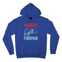 Merry Fishmas Funny Christmas For Family Fish Fisher Gift Tall Hoodie