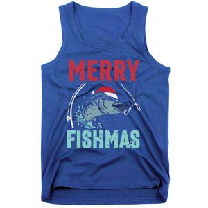 Merry Fishmas Funny Christmas For Family Fish Fisher Gift Tank Top