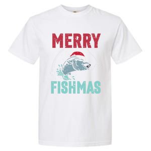 Merry Fishmas Funny Christmas For Family Fish Fisher Gift Garment-Dyed Heavyweight T-Shirt