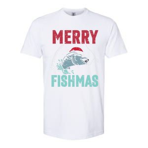 Merry Fishmas Funny Christmas For Family Fish Fisher Gift Softstyle CVC T-Shirt