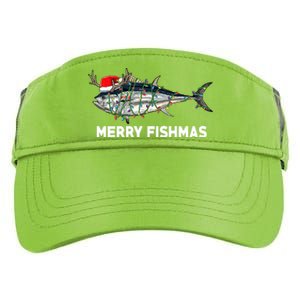 Merry Fishmas Funny Fish Fishing Fisherman Christmas Xmas Adult Drive Performance Visor