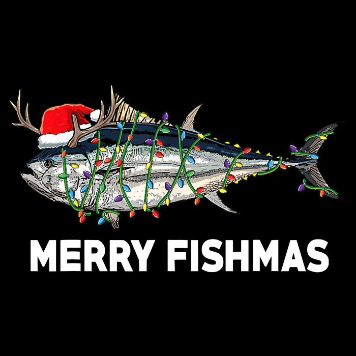 Merry Fishmas Funny Fish Fishing Fisherman Christmas Xmas Button