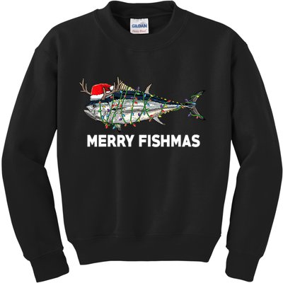 Merry Fishmas Funny Fish Fishing Fisherman Christmas Xmas Kids Sweatshirt