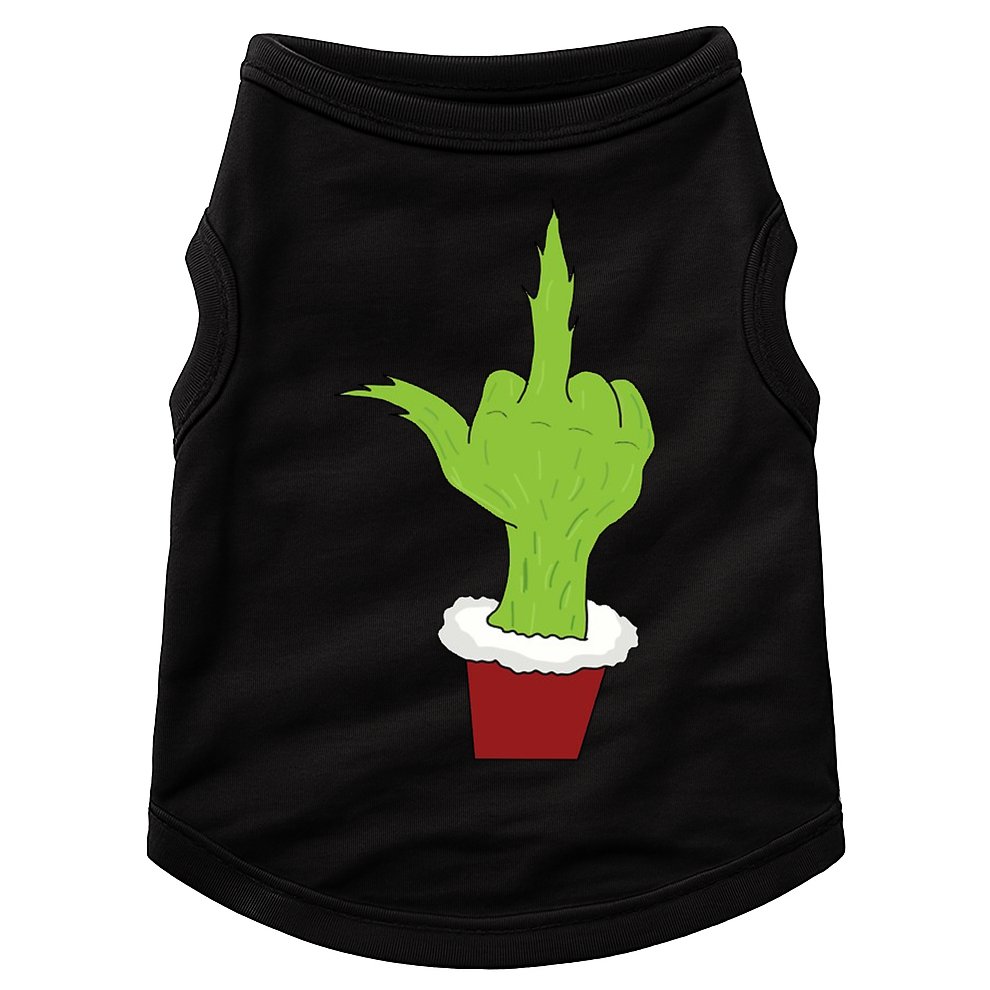 Middle Finger Funny Holiday Doggie Tank