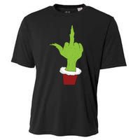 Middle Finger Funny Holiday Cooling Performance Crew T-Shirt