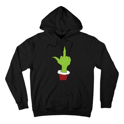 Middle Finger Funny Holiday Hoodie