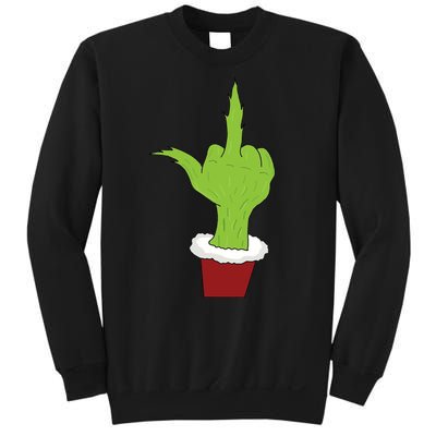 Middle Finger Funny Holiday Sweatshirt