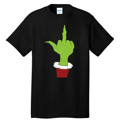 Middle Finger Funny Holiday Tall T-Shirt