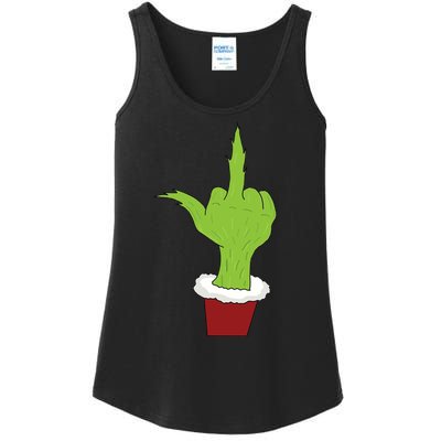 Middle Finger Funny Holiday Ladies Essential Tank