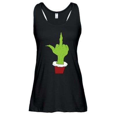 Middle Finger Funny Holiday Ladies Essential Flowy Tank