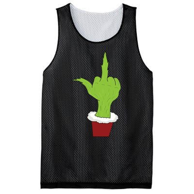 Middle Finger Funny Holiday Mesh Reversible Basketball Jersey Tank