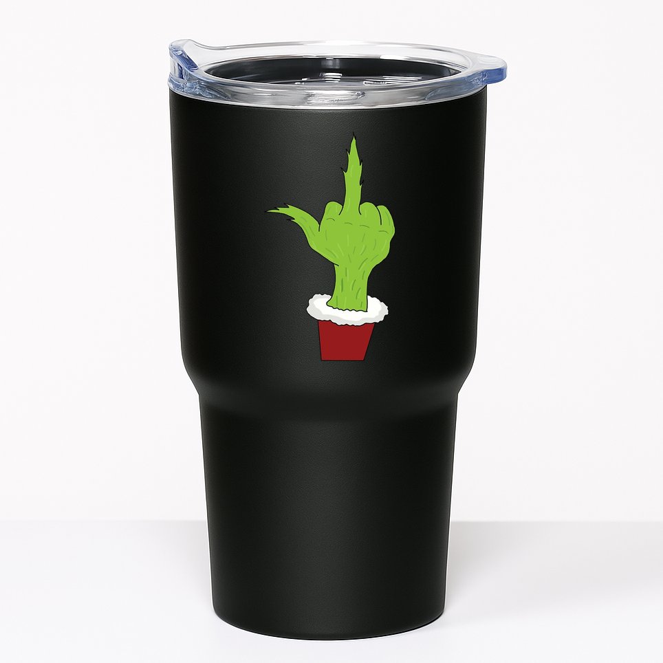 Middle Finger Funny Holiday Tumbler