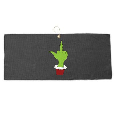 Middle Finger Funny Holiday Large Microfiber Waffle Golf Towel