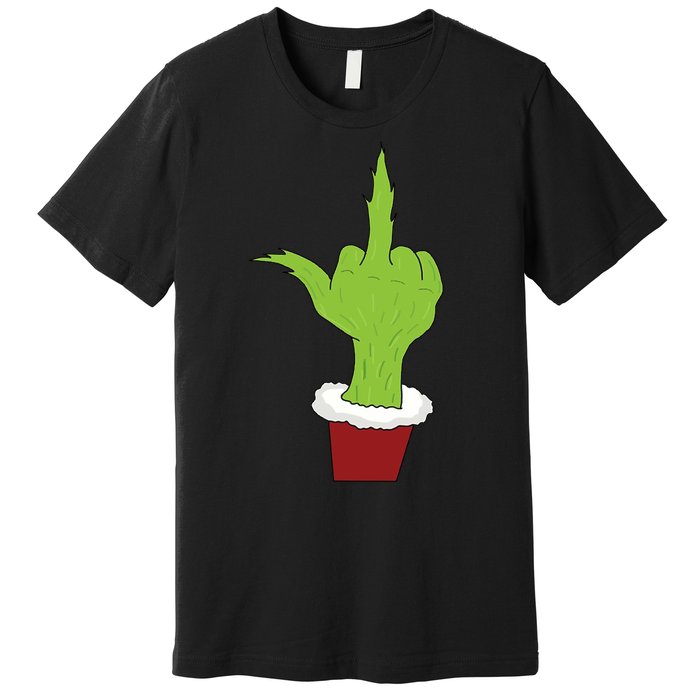 Middle Finger Funny Holiday Premium T-Shirt