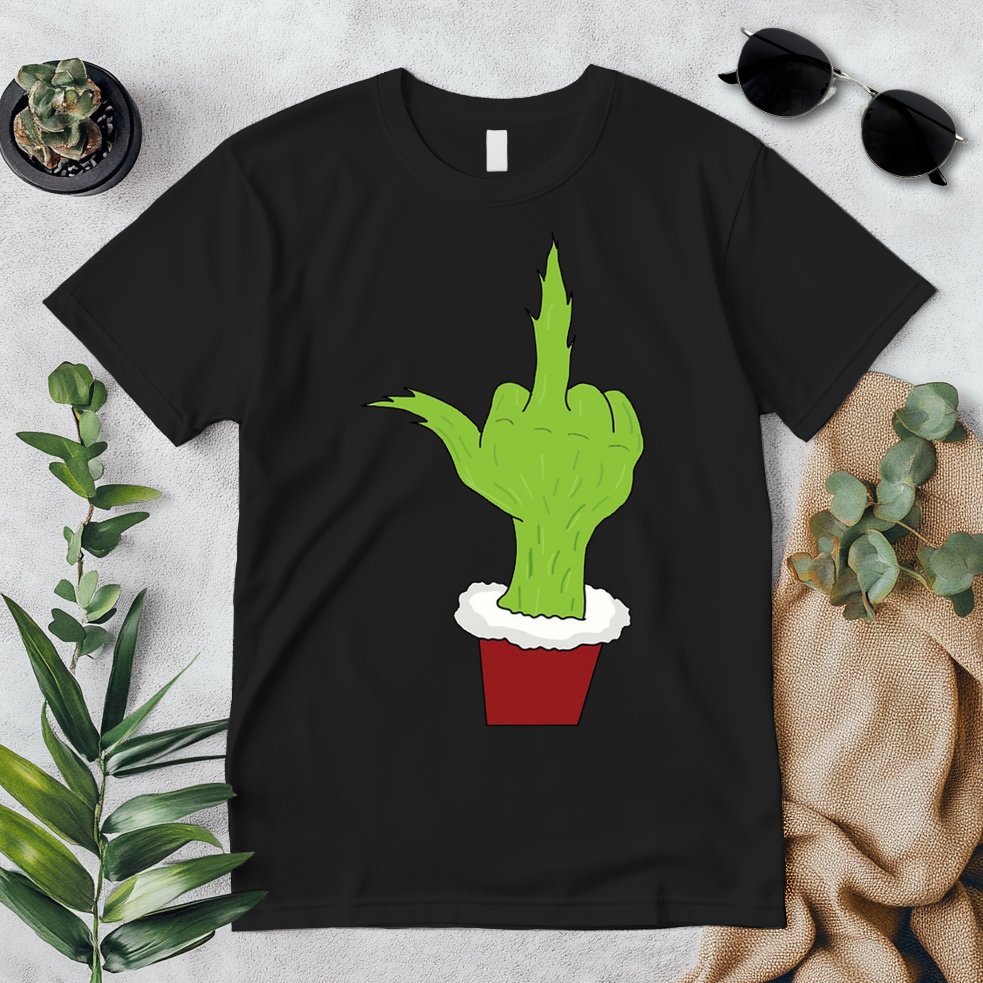 Middle Finger Funny Holiday Premium T-Shirt