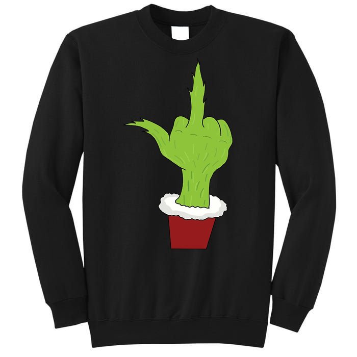 Middle Finger Funny Holiday Tall Sweatshirt