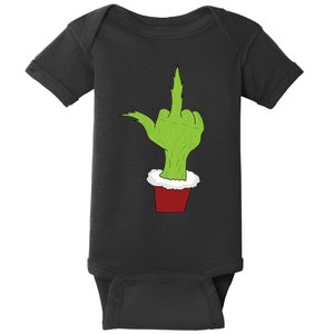 Middle Finger Funny Holiday Baby Bodysuit