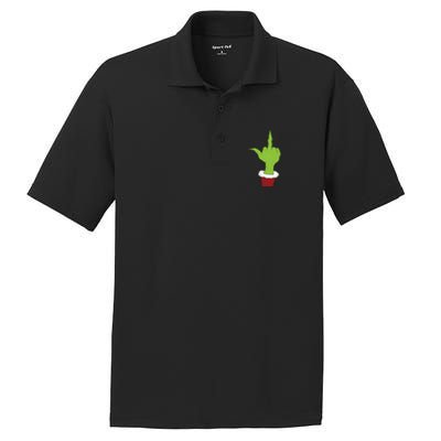 Middle Finger Funny Holiday PosiCharge RacerMesh Polo