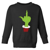 Middle Finger Funny Holiday Toddler Sweatshirt