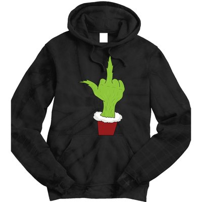 Middle Finger Funny Holiday Tie Dye Hoodie