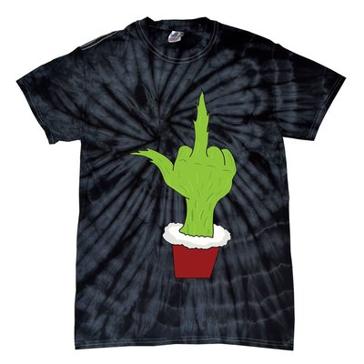 Middle Finger Funny Holiday Tie-Dye T-Shirt