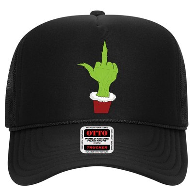 Middle Finger Funny Holiday Trucker Hat