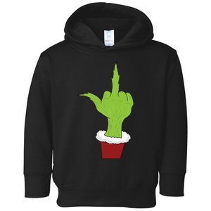 Middle Finger Funny Holiday Toddler Hoodie