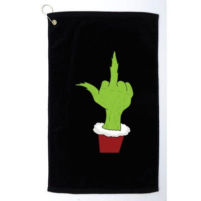 Middle Finger Funny Holiday Platinum Collection Golf Towel