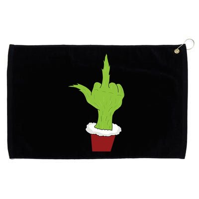 Middle Finger Funny Holiday Grommeted Golf Towel