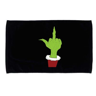 Middle Finger Funny Holiday Microfiber Hand Towel