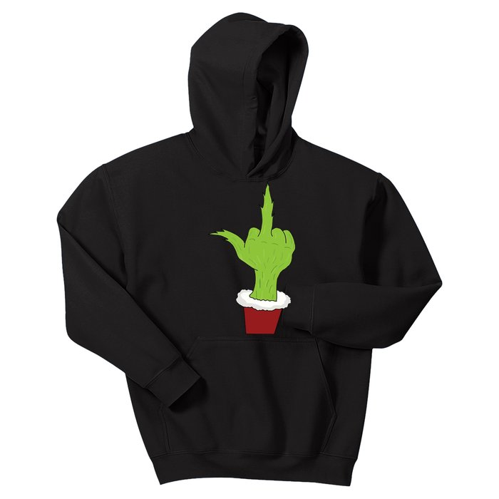 Middle Finger Funny Holiday Kids Hoodie